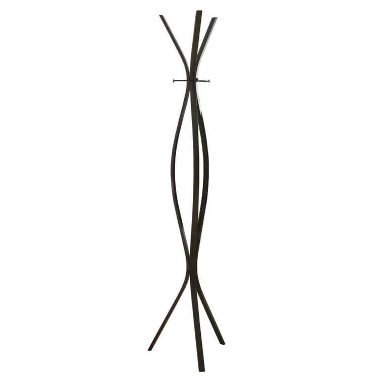 Coat rack - 72"h / espresso metal contemporary style