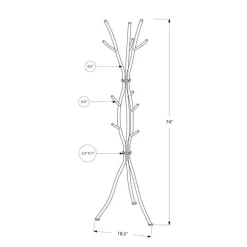 Coat rack - 74"h / hammered black metal