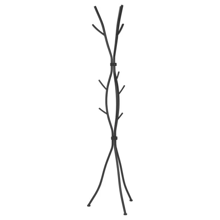 Coat rack - 74"h / hammered black metal