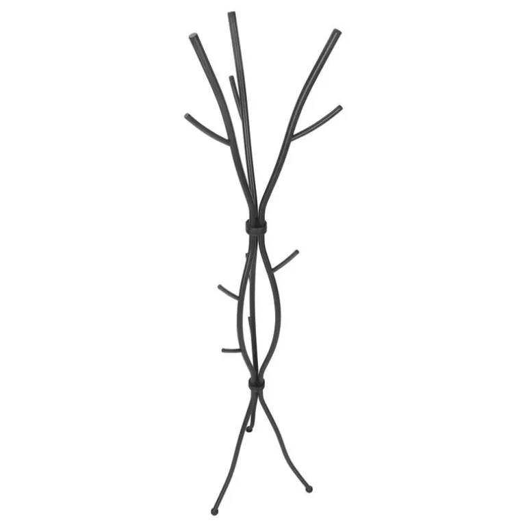 Coat rack - 74"h / hammered black metal