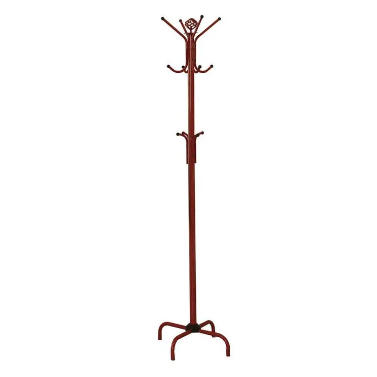 Coat rack - 70"h / red metal