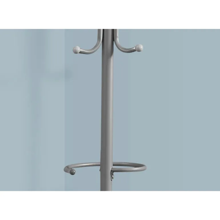 Coat rack - 68"h / silver metal