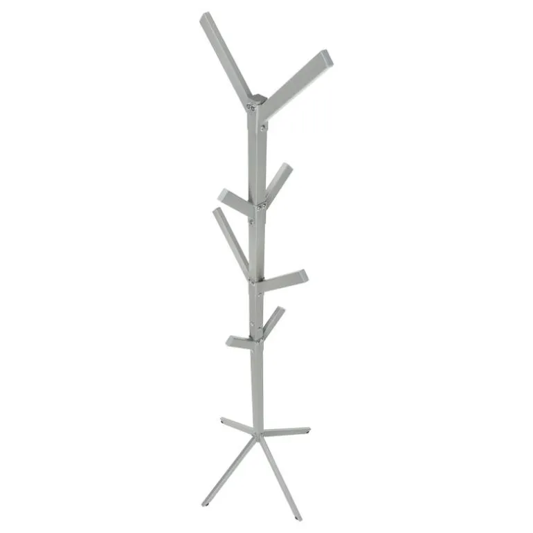 Coat rack - 70"h / silver metal