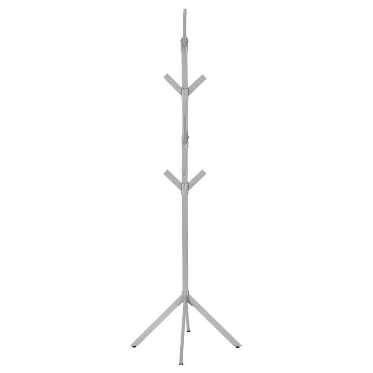 Coat rack - 70"h / silver metal
