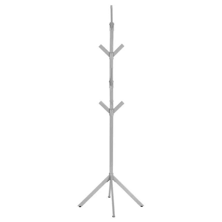 Coat rack - 70"h / silver metal