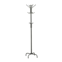 Coat rack - 70"h / silver metal