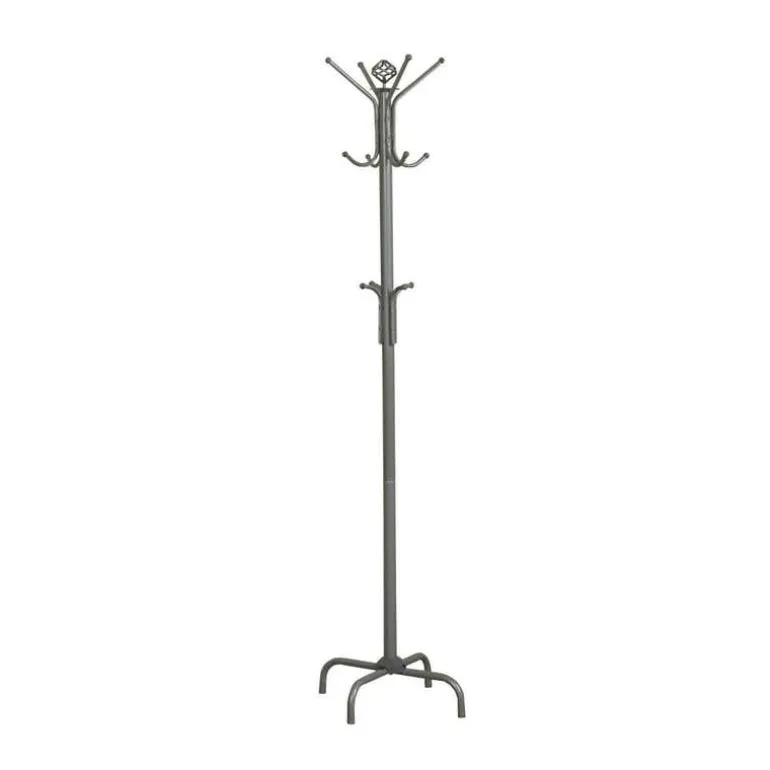Coat rack - 70"h / silver metal