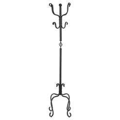 Coat rack - 74"h / traditional hammered black metal