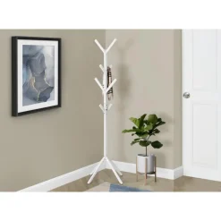 Coat rack - 70"h / white metal