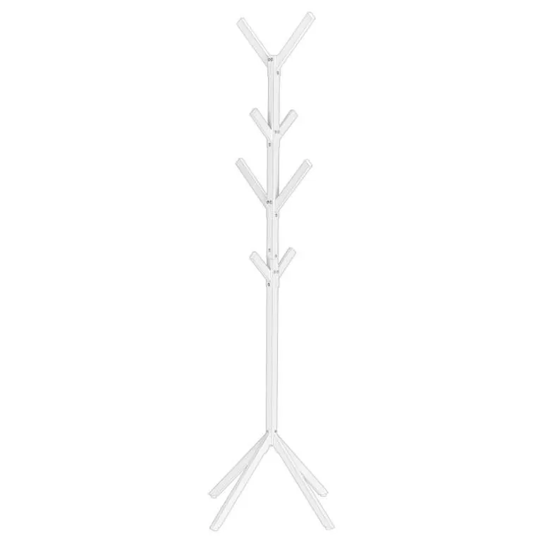 Coat rack - 70"h / white metal