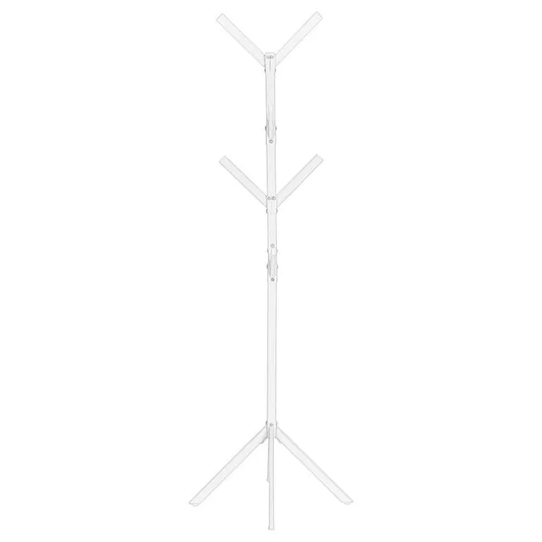 Coat rack - 70"h / white metal
