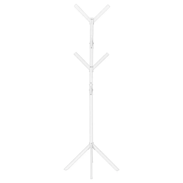 Coat rack - 70"h / white metal