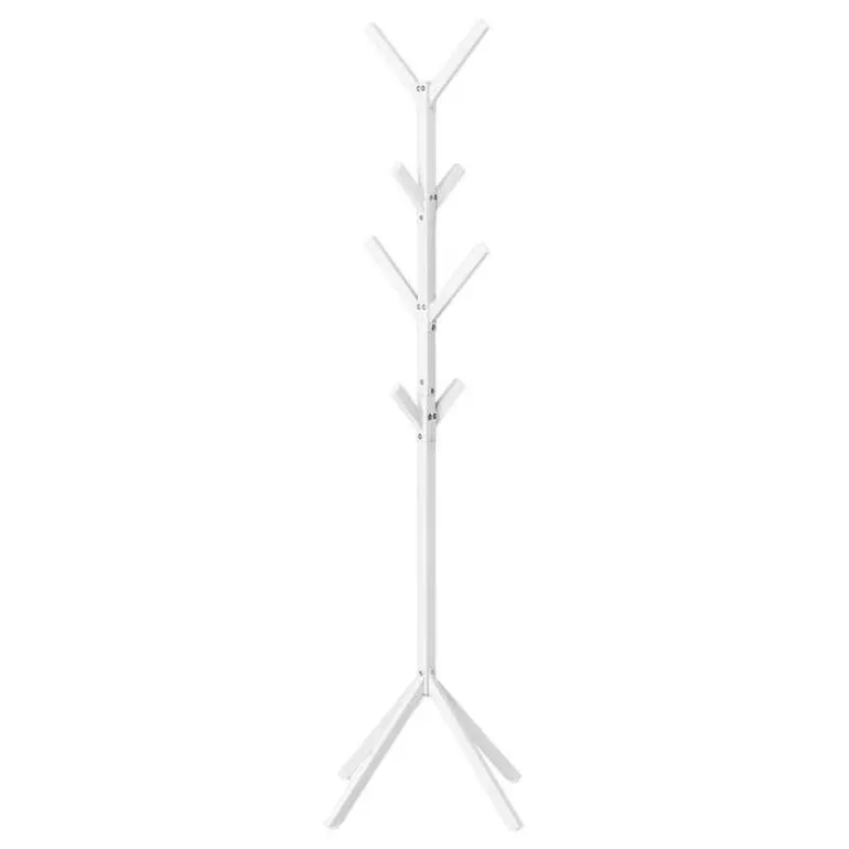 Coat rack - 70"h / white metal