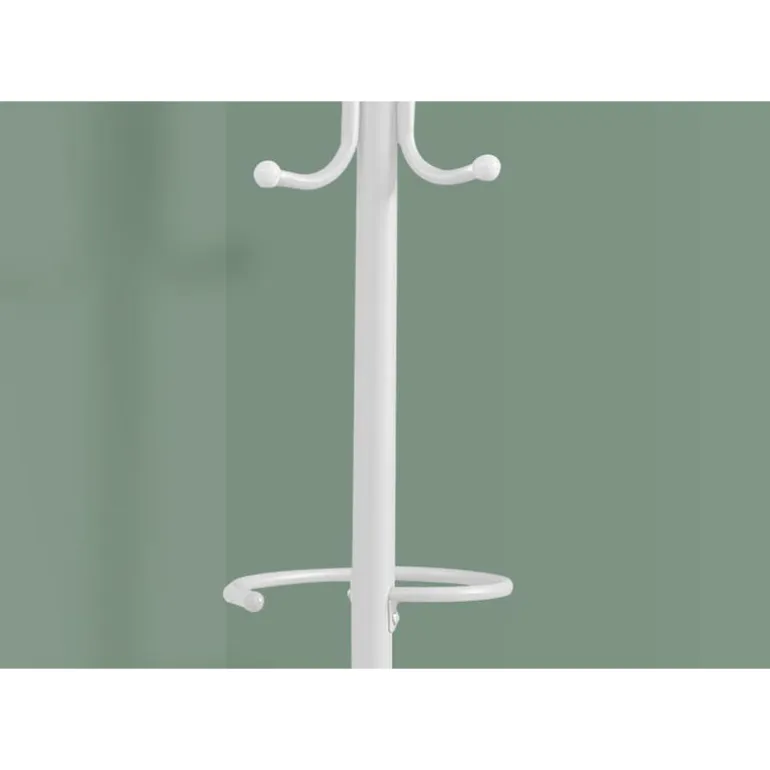 Coat rack - 68"h / white metal