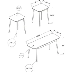 Coffee Table Set - 3pcs - Monarch