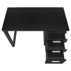Computer desk - 3 drawers / wooden leg rectangular / left or right setup / fl - Monarch
