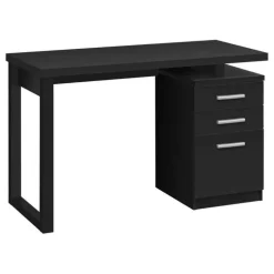 Computer desk - 3 drawers / wooden leg rectangular / left or right setup / fl - Monarch
