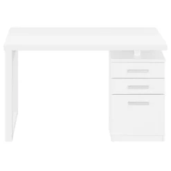 Computer desk - 3 drawers / wooden leg rectangular / left or right setup / fl - Monarch