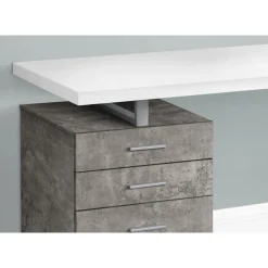 Computer desk - 3 storage drawers / left or right setup / floating desktop - - Monarch