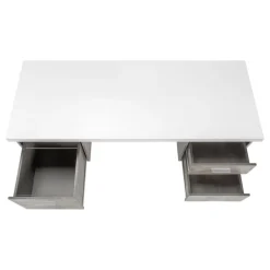 Computer desk - 3 storage drawers / reversible / floating desktop - 60"l - wh - Monarch