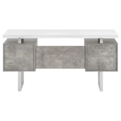Computer desk - 3 storage drawers / reversible / floating desktop - 60"l - wh - Monarch