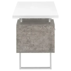 Computer desk - 3 storage drawers / reversible / floating desktop - 60