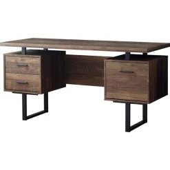 Computer desk - 3 storage drawers / reversible / floating desktop - 60