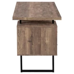 Computer desk - 3 storage drawers / reversible / floating desktop - 60