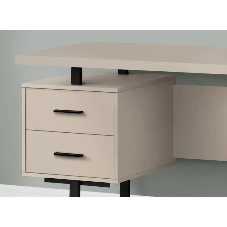 Computer desk - 3 storage drawers / reversible / floating desktop - 60"l - mo - Monarch