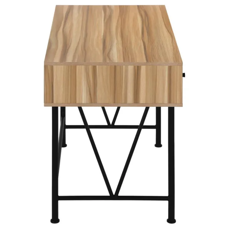 Computer desk - 3 storage drawer / metal legs v-shape design - 42"l - light r - Monarch