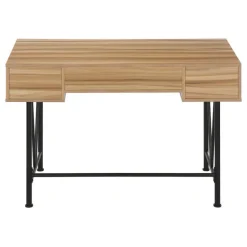 Computer desk - 3 storage drawer / metal legs v-shape design - 42