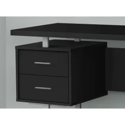 Computer desk - 3 storage drawers / reversible / floating desktop - 60