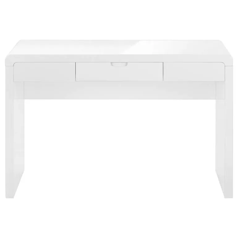 Computer desk - 1 storage drawer - 48"l - glossy white - Monarch