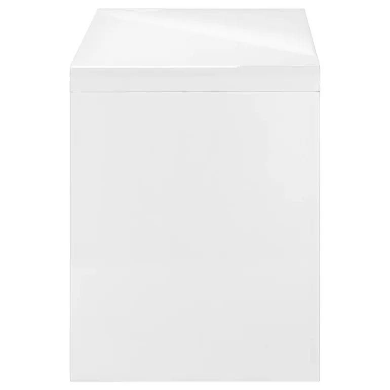 Computer desk - 1 storage drawer - 48"l - glossy white - Monarch