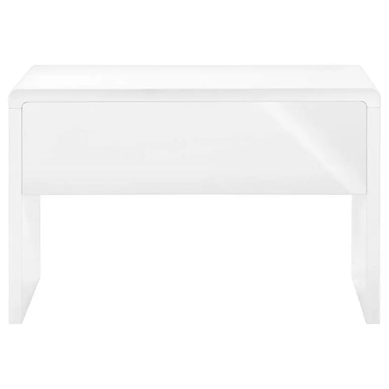 Computer desk - 1 storage drawer - 48"l - glossy white - Monarch