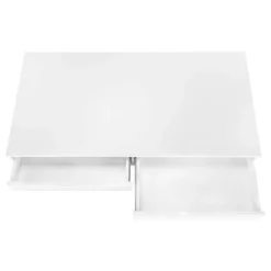 Computer desk - 2 storage drawers / recessed metal legs - 48"l - white / whit - Monarch