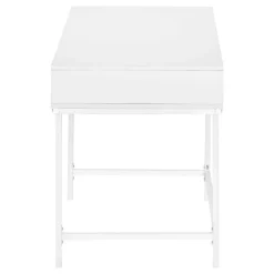 Computer desk - 2 storage drawers / recessed metal legs - 48