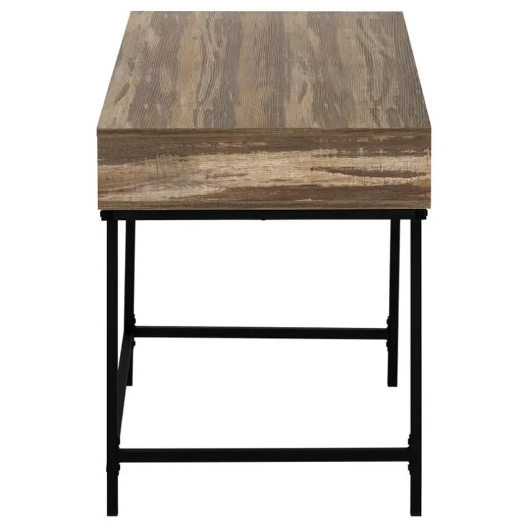 Computer desk - 2 storage drawers / recessed metal legs - 48"l - brown reclai - Monarch