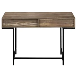Computer desk - 2 storage drawers / recessed metal legs - 48