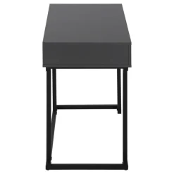 Computer desk - 1 storage drawer / metal base - 42"l - modern grey / black - Monarch