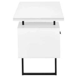 Computer desk - 3 storage drawers / reversible / floating desktop - 60