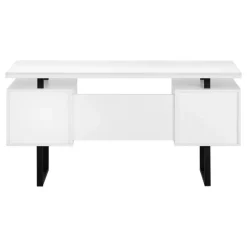 Computer desk - 3 storage drawers / reversible / floating desktop - 60