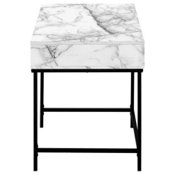 Computer desk - 2 storage drawers / recessed metal legs - 48