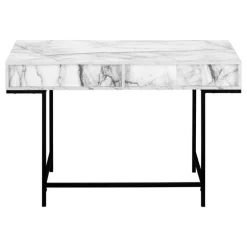 Computer desk - 2 storage drawers / recessed metal legs - 48
