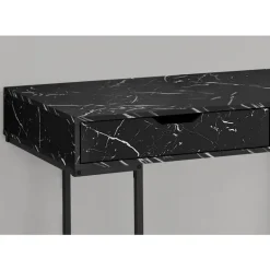 Computer desk - 2 storage drawers / recessed metal legs - 48