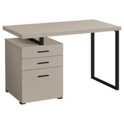 Computer desk - 3 storage drawers / left or right setup / floating desktop - - Monarch