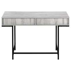 Computer desk - 2 storage drawers / recessed metal legs - 48