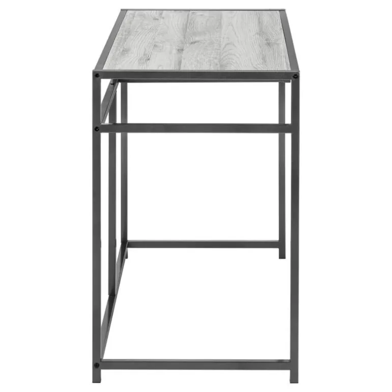 Computer desk - 1 storage drawer / metal frame - 42"l - grey wood-look / dark - Monarch