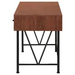 Computer desk - 3 storage drawer / metal legs v-shape design - 42"l - cherry - Monarch