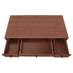 Computer desk - 3 storage drawer / metal legs v-shape design - 42